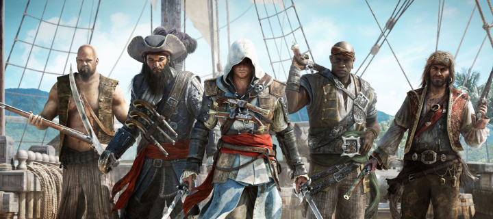 Das Assassins Creed IV Black Flag Wallpaper 720x320