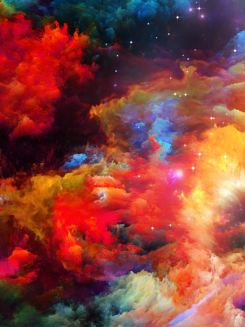 Das Cosmic Sky Wallpaper 480x640