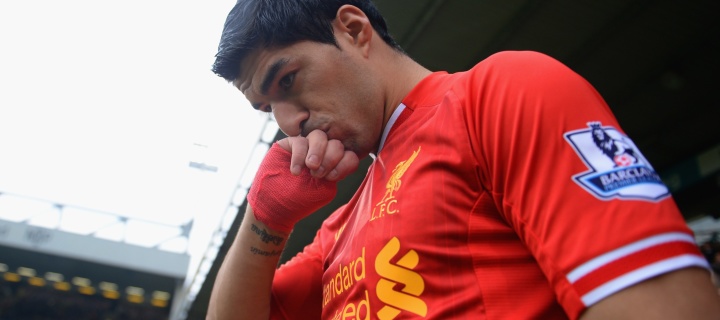 Fondo de pantalla Luis Suarez, Liverpool 720x320