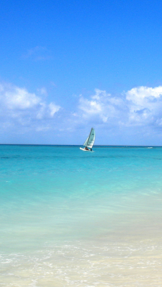 Sailing In Paradise wallpaper 640x1136
