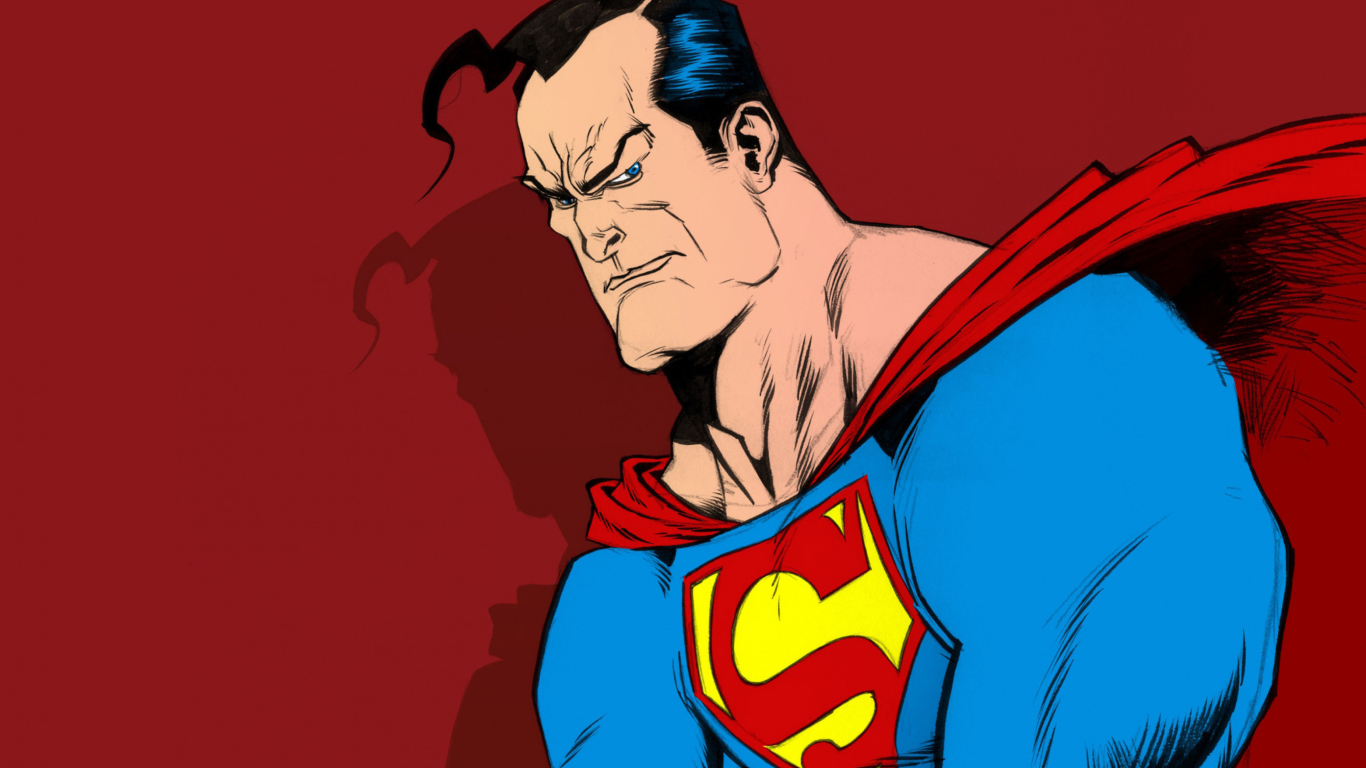 Superman Comic Art wallpaper 1366x768