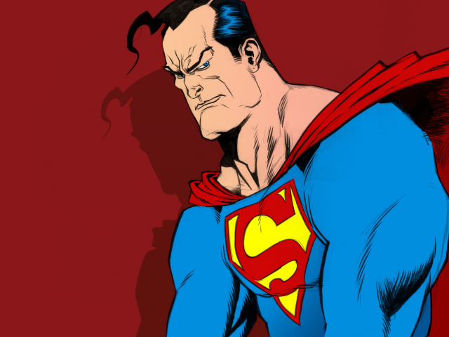 Das Superman Comic Art Wallpaper 640x480