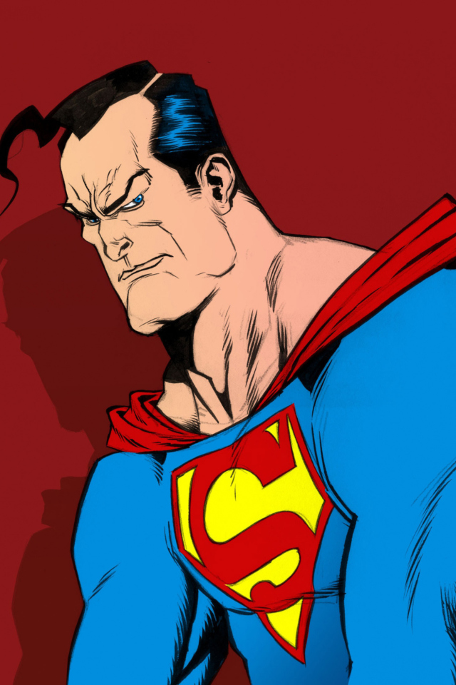 Fondo de pantalla Superman Comic Art 640x960