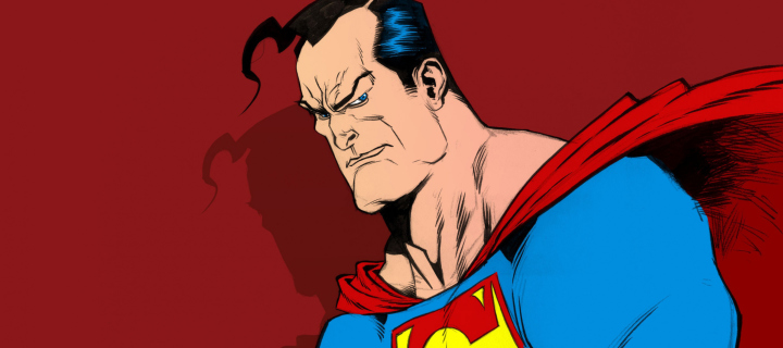Superman Comic Art wallpaper 720x320