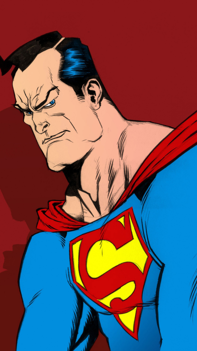 Das Superman Comic Art Wallpaper 750x1334