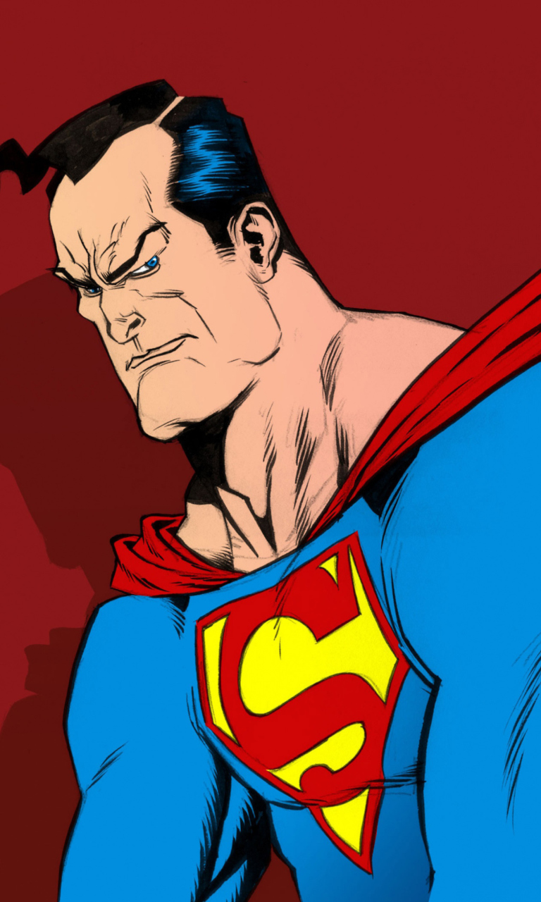 Das Superman Comic Art Wallpaper 768x1280