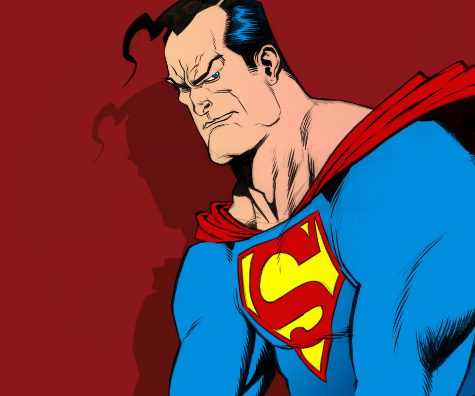 Das Superman Comic Art Wallpaper 960x800