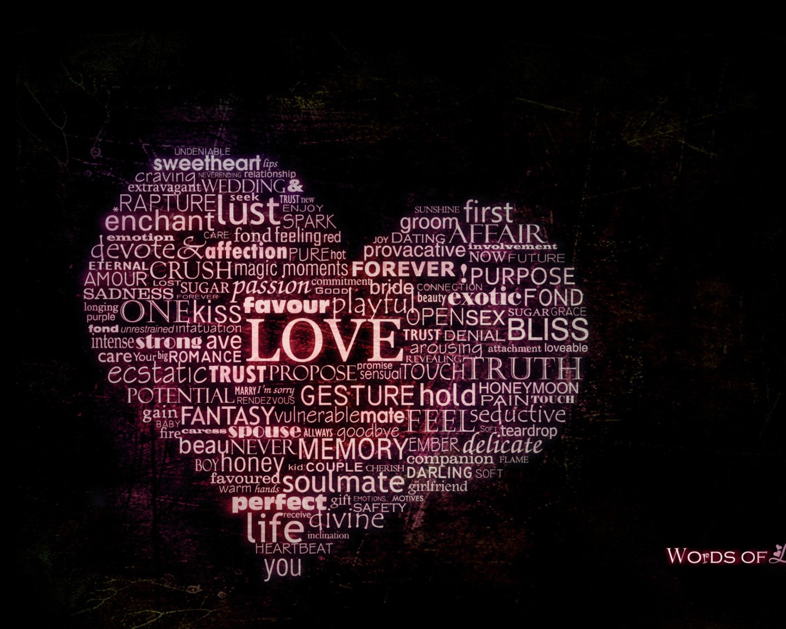 Words Of Love wallpaper 1600x1280