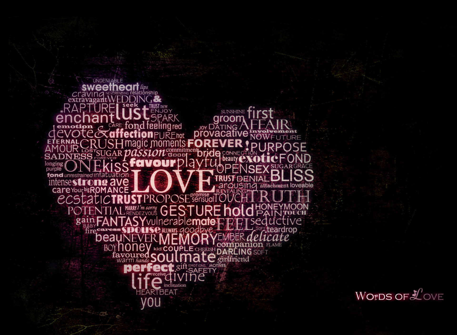 Fondo de pantalla Words Of Love 1920x1408