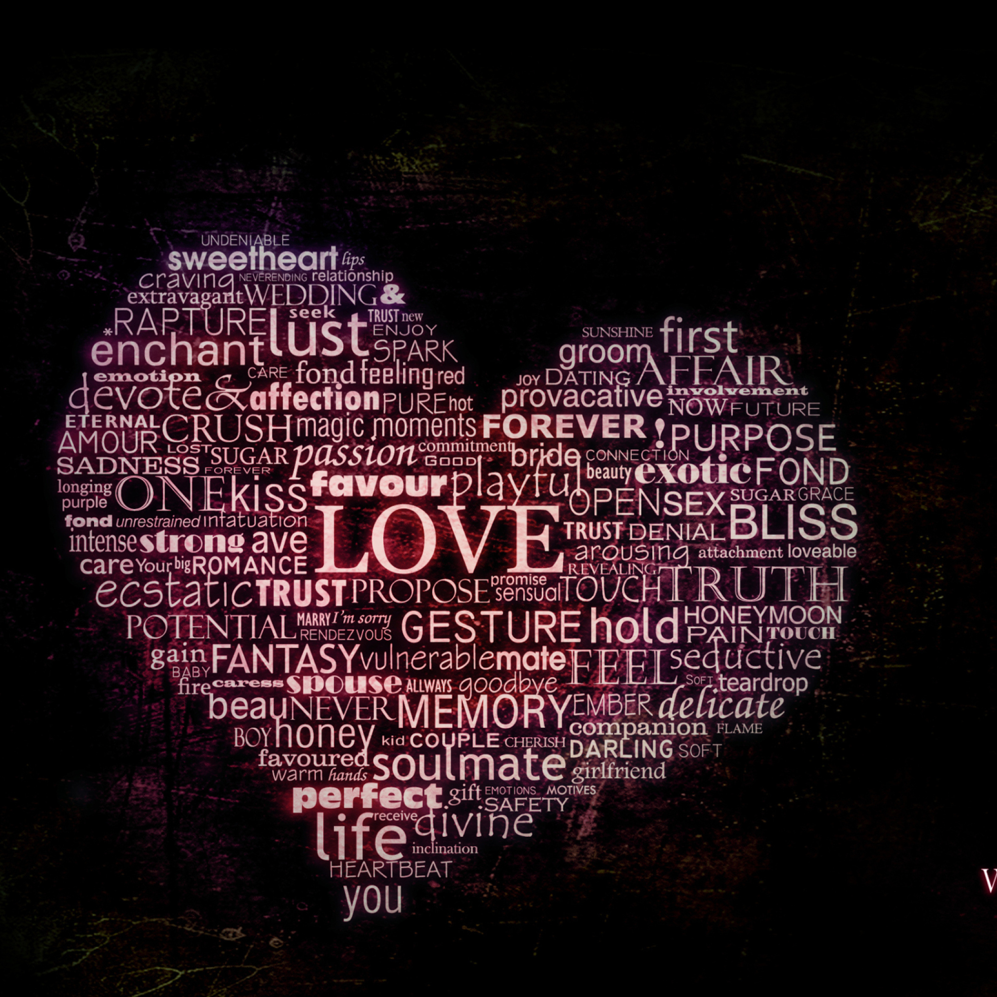 Das Words Of Love Wallpaper 2048x2048