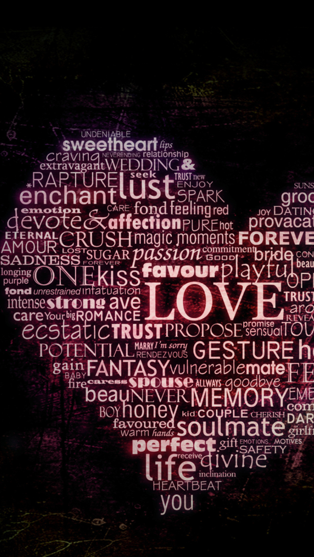 Das Words Of Love Wallpaper 640x1136
