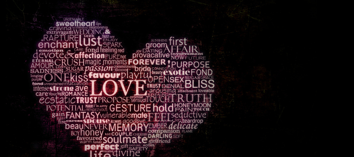 Обои Words Of Love 720x320