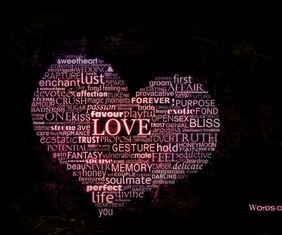 Das Words Of Love Wallpaper 960x800
