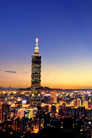 Fondo de pantalla Taiwan, Taipei 320x480