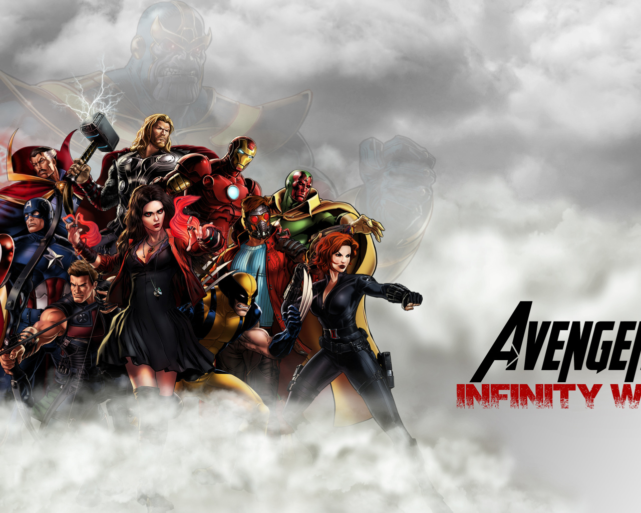 Das Avengers Infinity War 2018 Wallpaper 1280x1024