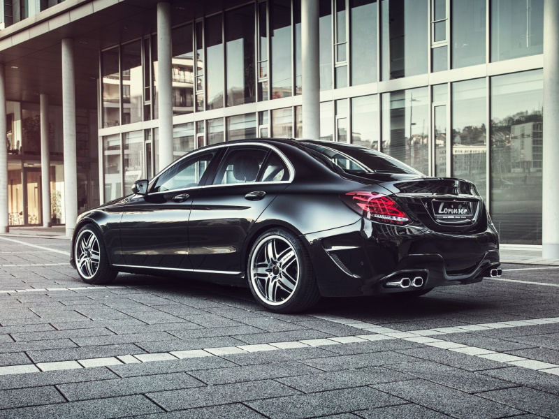 Sfondi Mercedes C Klasse W205 Black Tuning 800x600