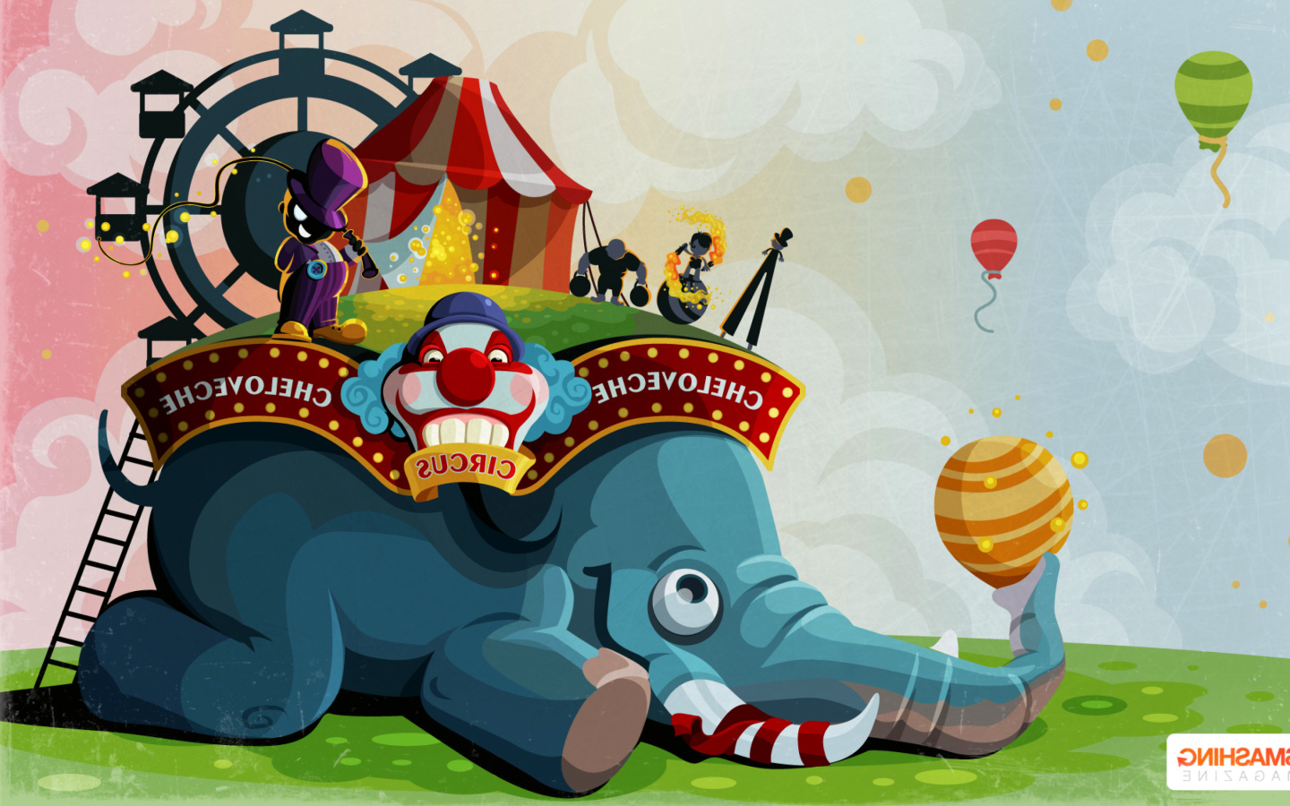 Das Circus with Elephant Wallpaper 1440x900
