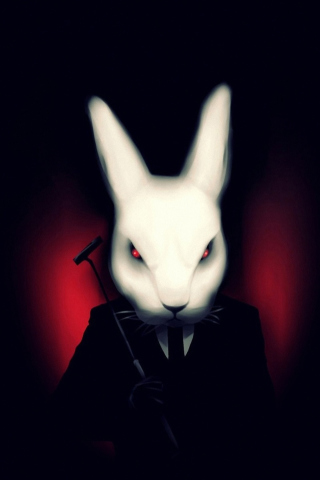 Evil Rabbit wallpaper 320x480