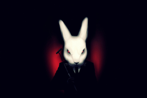 Обои Evil Rabbit 480x320