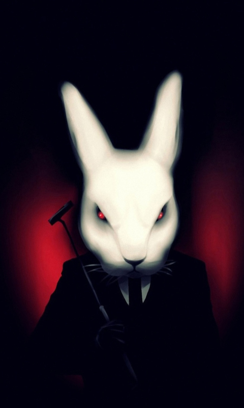 Обои Evil Rabbit 480x800