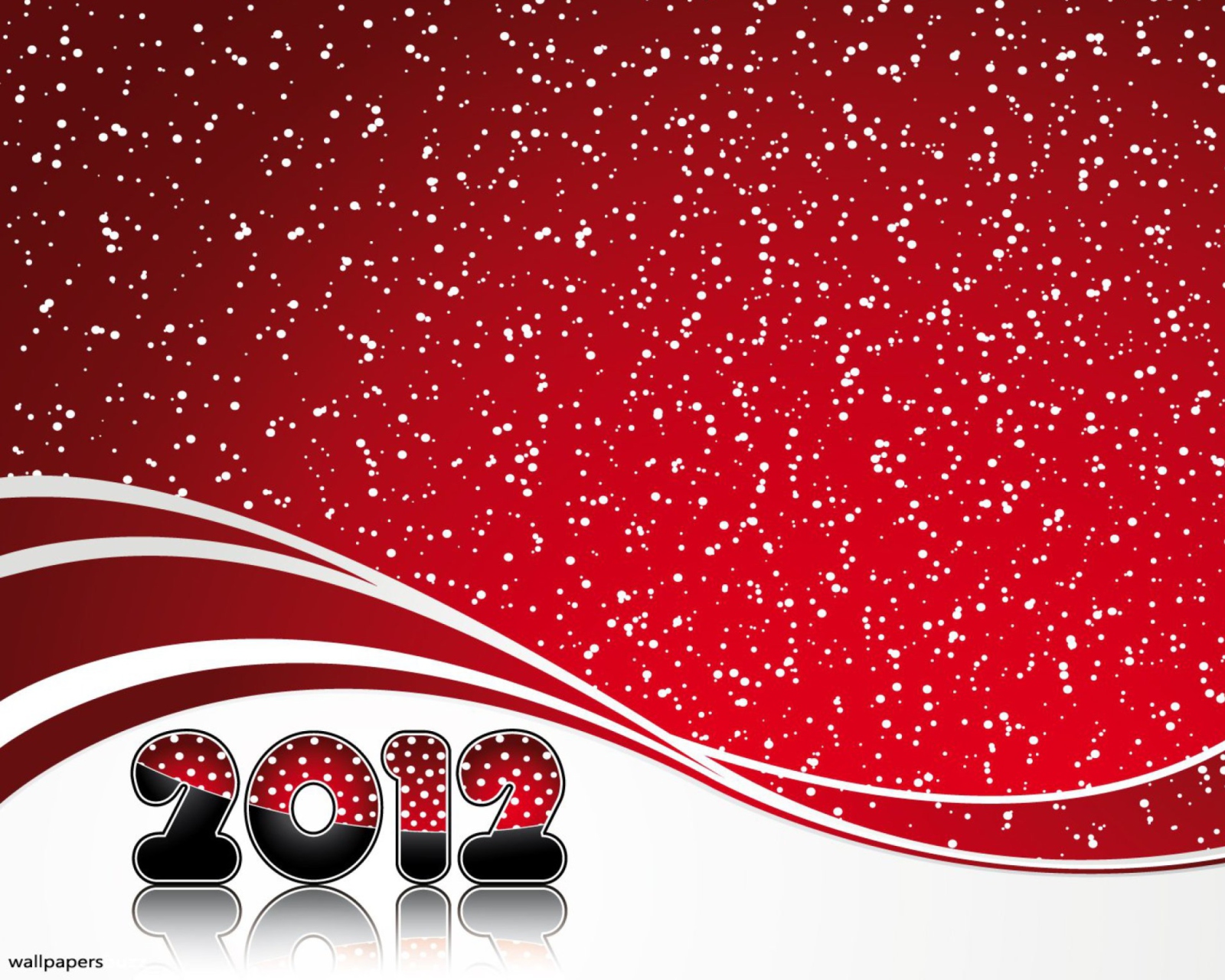 Screenshot №1 pro téma Red Snow New Year 1600x1280