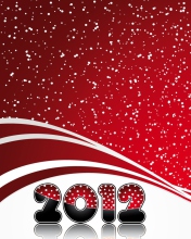 Red Snow New Year wallpaper 176x220