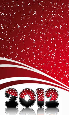 Das Red Snow New Year Wallpaper 240x400
