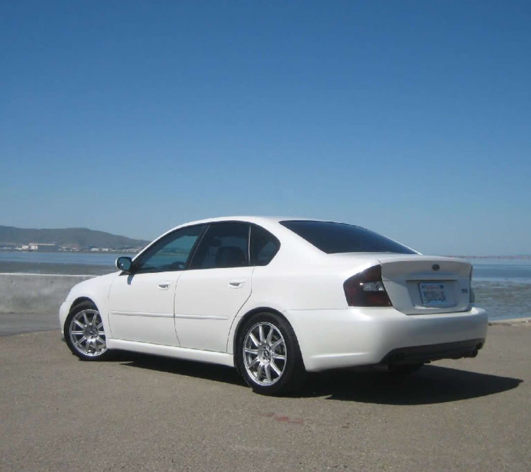 White Subaru Legacy Sedan screenshot #1 1080x960