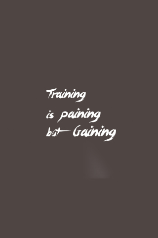 Training Is Gaining wallpaper 320x480
