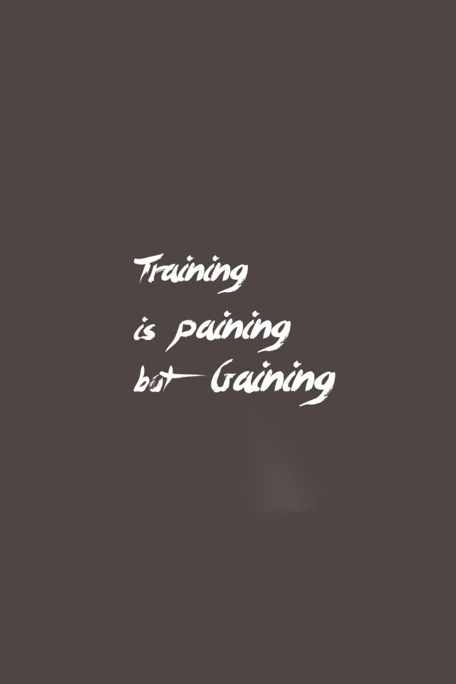 Training Is Gaining wallpaper 640x960