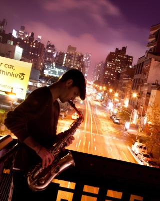 Jazz and Saxophone Player - Obrázkek zdarma pro Nokia 5800 XpressMusic