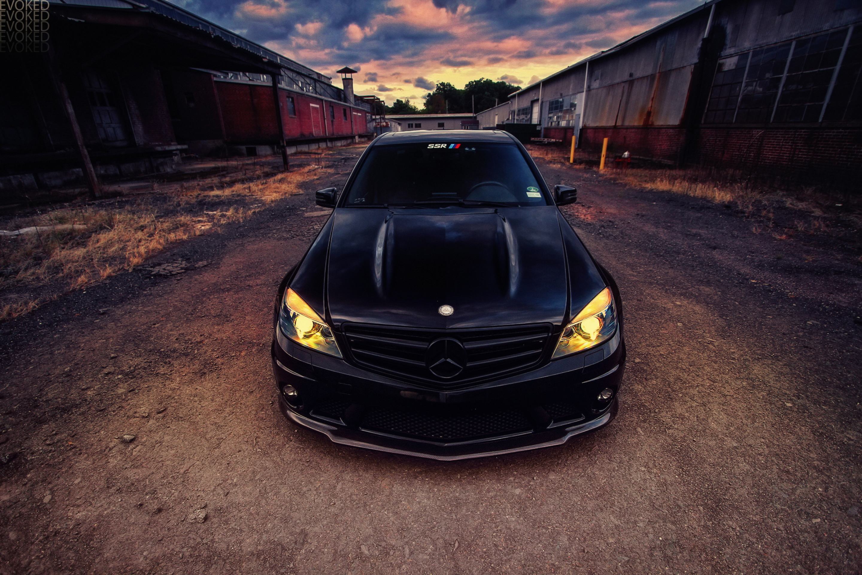 Mercedes-Benz черный дорога загрузить