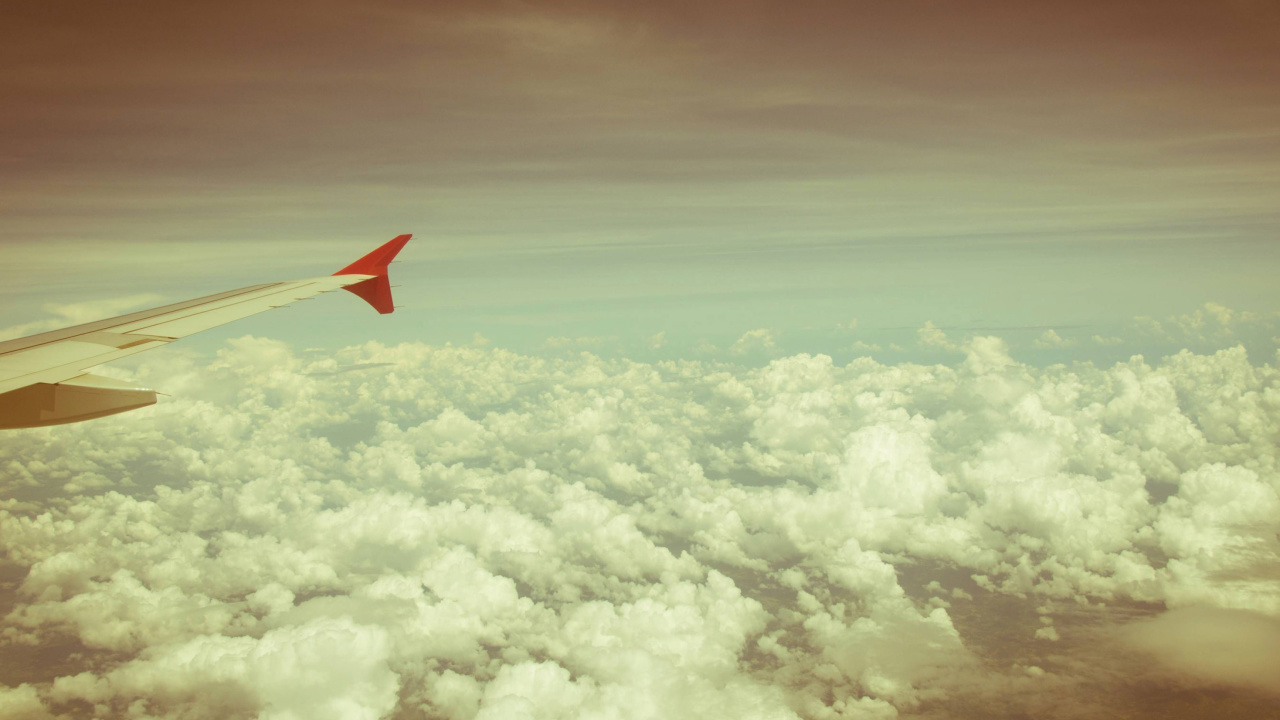 Airplane wing wallpaper 1280x720