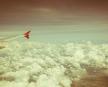 Das Airplane wing Wallpaper 220x176