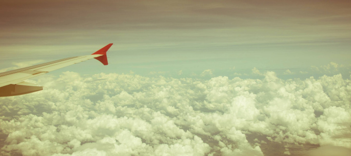 Airplane wing wallpaper 720x320
