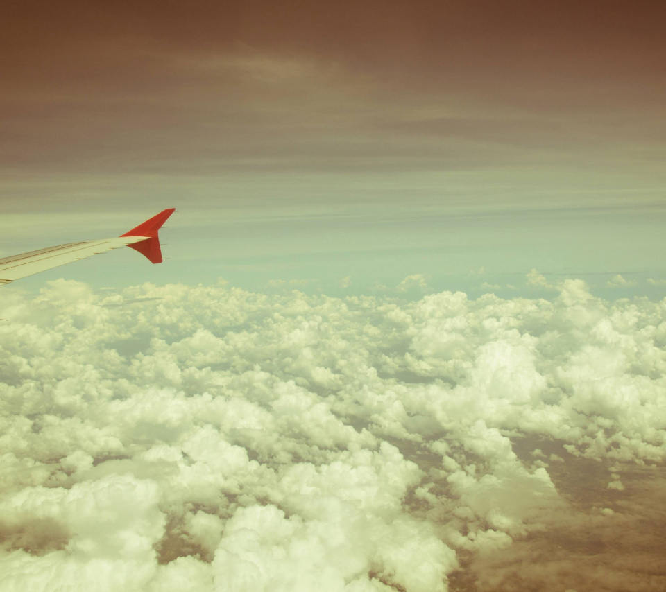 Airplane wing wallpaper 960x854