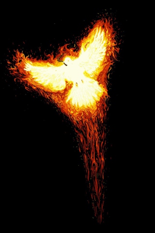 Fondo de pantalla Phoenix Bird 320x480