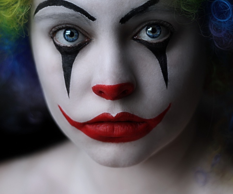 Das Sad Eyes Of Clown Wallpaper 480x400