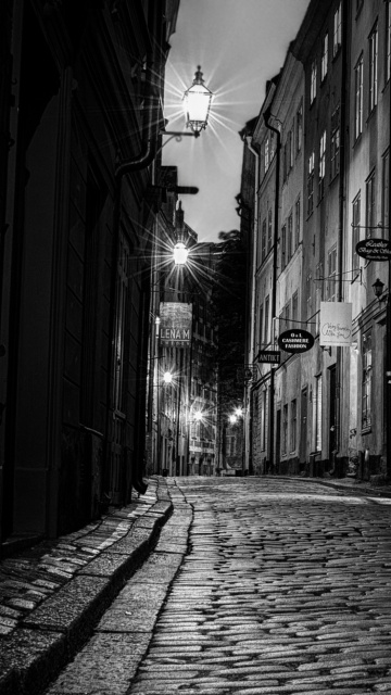 Sverige, Sett paving street in Stockholm wallpaper 360x640