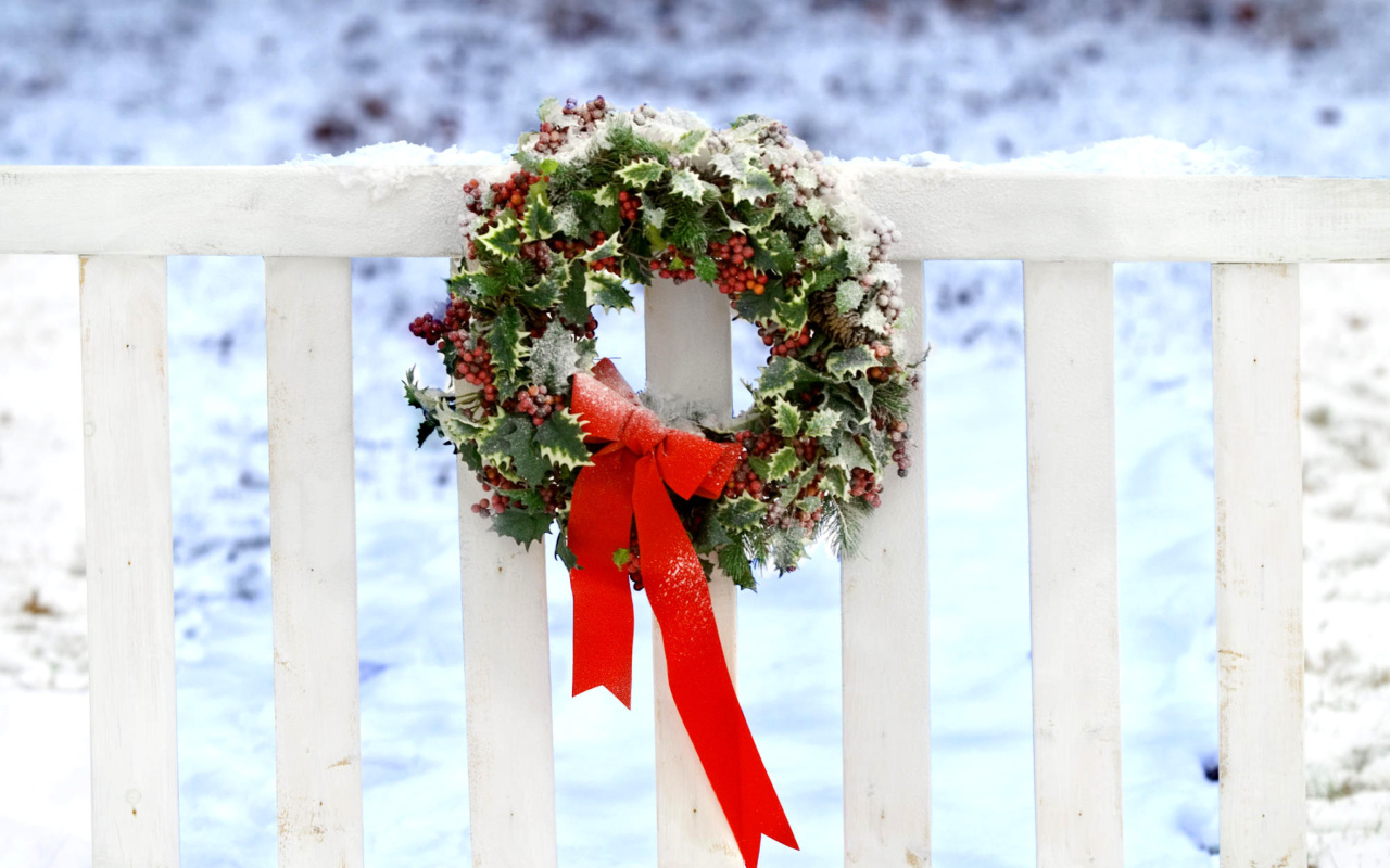 Fondo de pantalla Holiday Wreath 1280x800