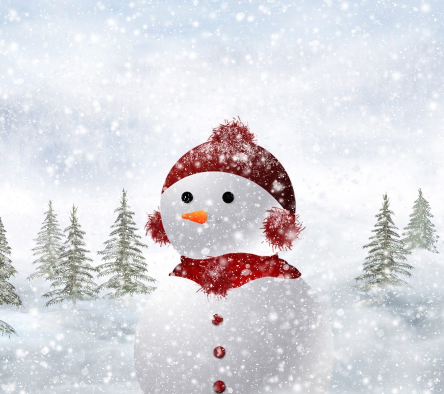 Snowman wallpaper 1440x1280