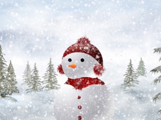 Das Snowman Wallpaper 320x240