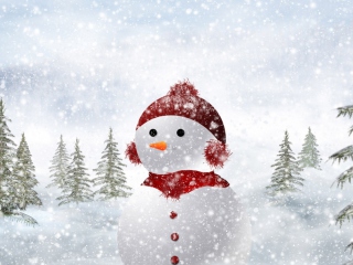 Snowman wallpaper 320x240