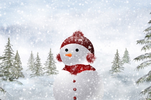 Snowman wallpaper 480x320