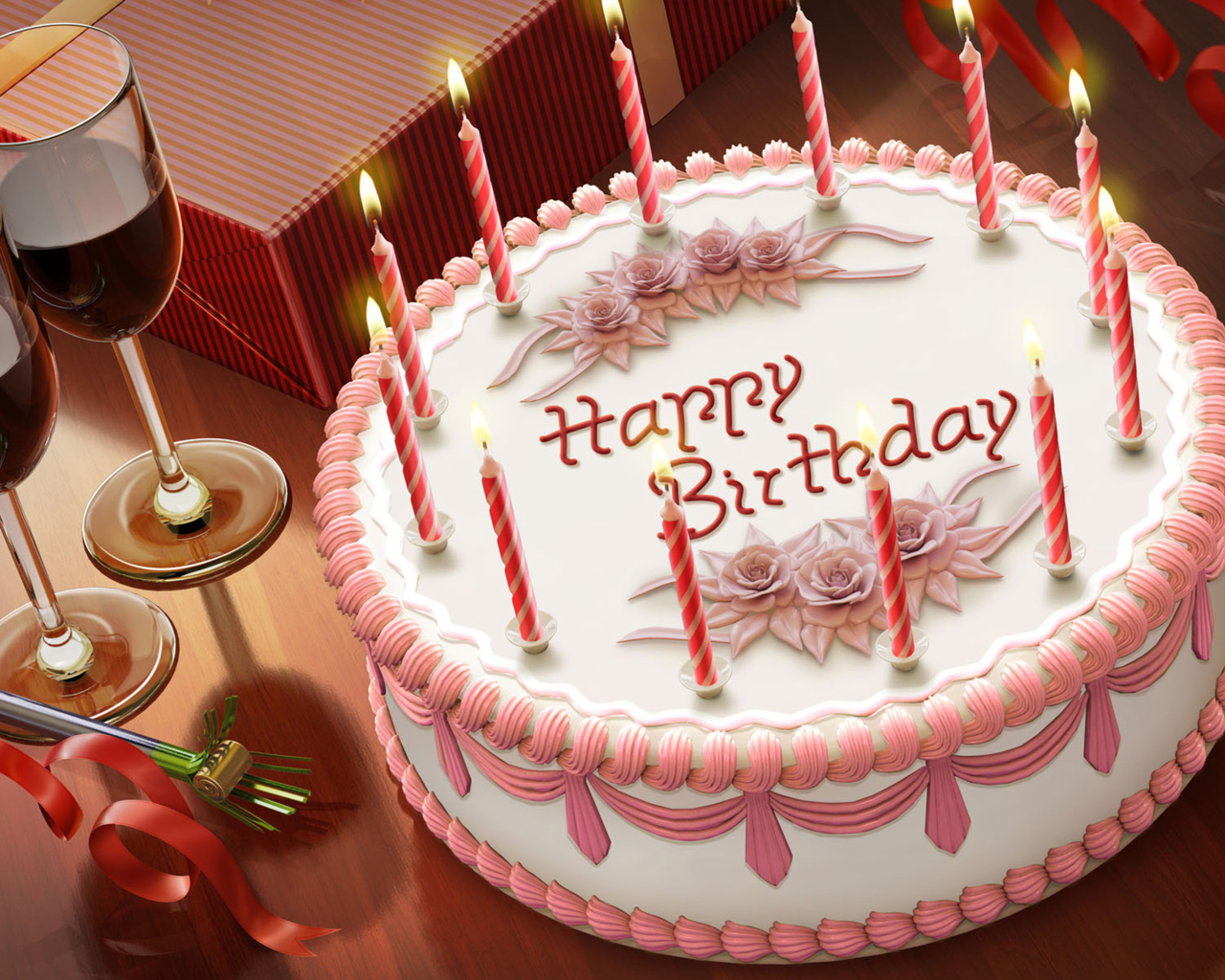 Screenshot №1 pro téma Happy Birthday Cake 1280x1024