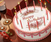 Das Happy Birthday Cake Wallpaper 176x144