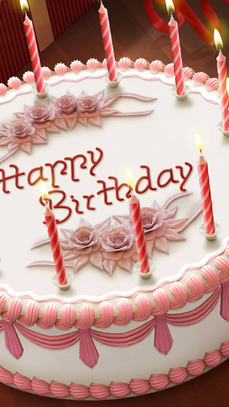 Das Happy Birthday Cake Wallpaper 750x1334