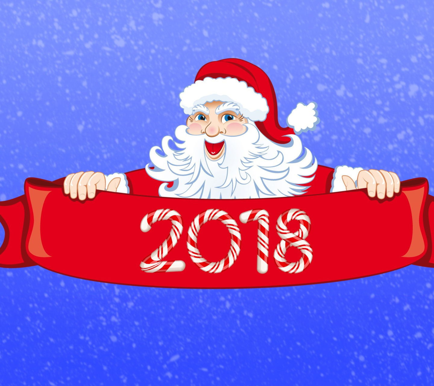 Santa Claus 2018 Greeting wallpaper 1440x1280