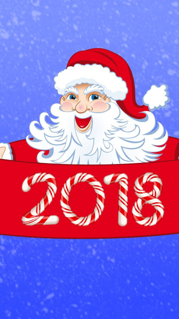 Das Santa Claus 2018 Greeting Wallpaper 360x640