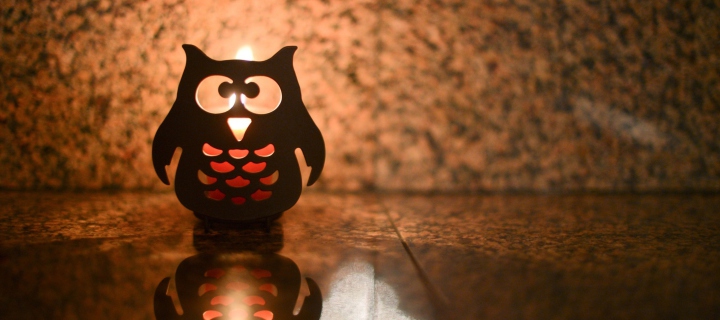 Owl Candle wallpaper 720x320